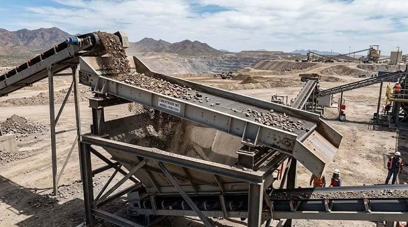 Cribado de minerales en el clúster minero de Sonora